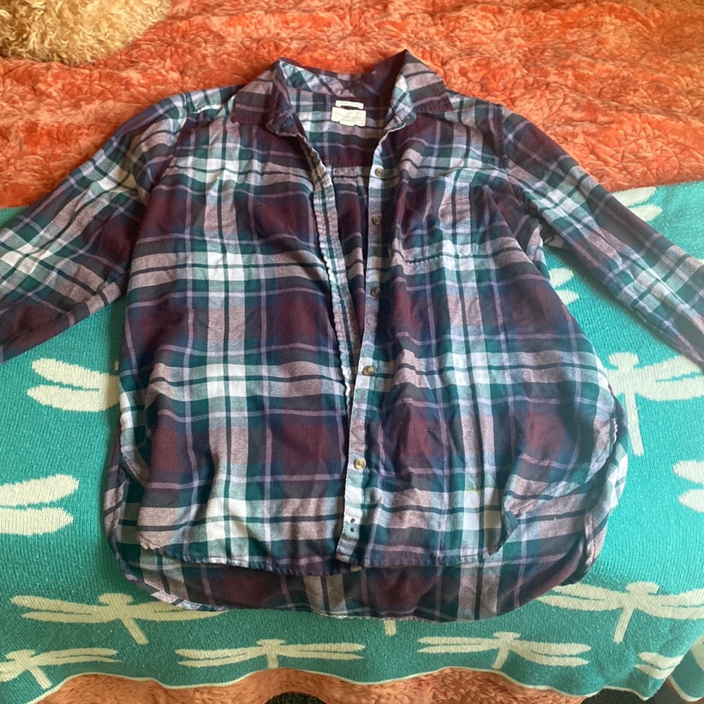 american eagle boyfriend fit flannel